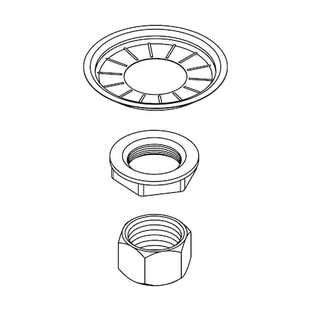 Coupling Nuts And Washer (1 Set) (Thinner Crowfoot Washer)
